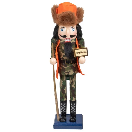 Northlight 15" Orange And Green "Gone Hunting" Christmas Nutcracker In Camouflage 3 Northlight 15" Orange And Green "Gone Hunting" Christmas Nutcracker In Camouflage