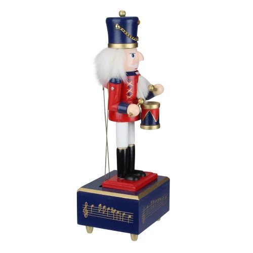 Northlight 12" Red And Navy Nutcracker Drummer Animated And Musical Christmas Figure 5 Northlight 12" Red And Navy Nutcracker Drummer Animated And Musical Christmas Figure - Image 3