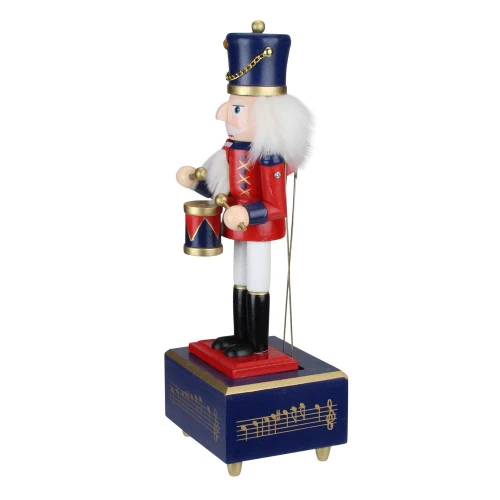 Northlight 12" Red And Navy Nutcracker Drummer Animated And Musical Christmas Figure 6 Northlight 12" Red And Navy Nutcracker Drummer Animated And Musical Christmas Figure - Image 4