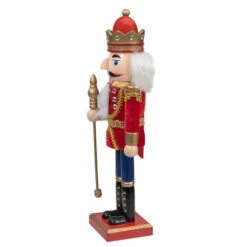 Northlight 14" Red And Gold Traditional Christmas Nutcracker King With Scepter Tabletop Figurine -Christmas Decoration Store northlight f97125 1 12095.1664901051