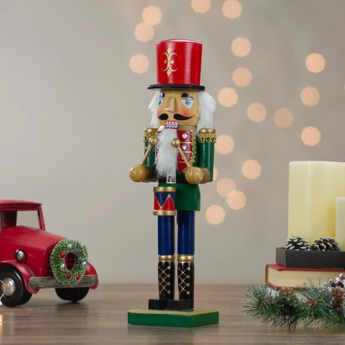 Northlight 14" Green And Red Traditional Standing Drummer Christmas Nutcracker 4 Northlight 14" Green And Red Traditional Standing Drummer Christmas Nutcracker - Image 2