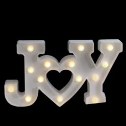 Northlight 12.75" White "JOY" LED Christmas Marquee Wall Sign