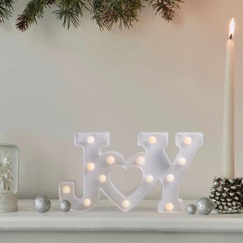 Northlight 12.75" White "JOY" LED Christmas Marquee Wall Sign 4 Northlight 12.75" White "JOY" LED Christmas Marquee Wall Sign - Image 2