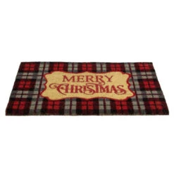 Northlight Red And Black Plaid "Merry Christmas" Rectangular Doormat 18" X 30" -Christmas Decoration Store northlight fw28330 4 89189.1642205486