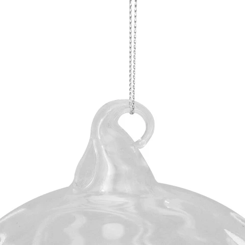 Northlight Clear And White "Merry Christmas" Glass Christmas Ball Ornament 4.5" (114mm) 8 Northlight Clear And White "Merry Christmas" Glass Christmas Ball Ornament 4.5" (114mm) - Image 6