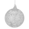 Northlight Clear And White "Merry Christmas" Glass Christmas Ball Ornament 4.5" (114mm) -Christmas Decoration Store northlight gb28226 09562.1665611632