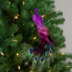 Northlight 14" Pink And Purple Jeweled Peacock Clip-On Christmas Ornament -Christmas Decoration Store northlight gb28250 4 62163.1588369333