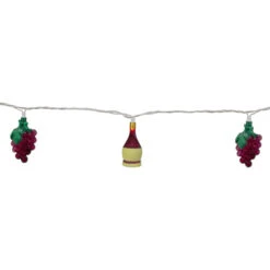Northlight 10-Count Grape And Wine Bottle Novelty String Christmas Light Set, 7.5ft White Wire -Christmas Decoration Store northlight ha28736 1 80909.1665590922