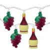 Northlight 10-Count Grape And Wine Bottle Novelty String Christmas Light Set, 7.5ft White Wire -Christmas Decoration Store northlight ha28736 updated2021 84486.1665580036