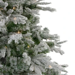 Northlight 7.5' Pre-Lit Medium Flocked Winfield Fir Artificial Christmas Tree - Warm White LED Lights -Christmas Decoration Store northlight hb27065 1 34369.1664990617