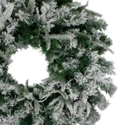 Northlight Pre-Lit Flocked Winfield Fir Artificial Christmas Wreath - 48-Inch, Warm White LED Lights -Christmas Decoration Store northlight hb27068 1 12924.1588358971