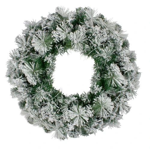Northlight Flocked Somerset Spruce Artificial Christmas Wreath - 36-Inch, Unlit 3 Northlight Flocked Somerset Spruce Artificial Christmas Wreath - 36-Inch, Unlit