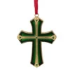 Northlight 3.5" Green And Gold Layering Effect Cross Christmas Ornament With Crystals -Christmas Decoration Store northlight hd28233 98875.1665173703