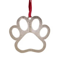 Northlight 2.5" Silver-Plated Paw Print Christmas Ornament With European Crystals -Christmas Decoration Store northlight hd28235 1 75890.1665611929