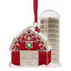 Northlight 3.5" Red And White Barn House With Crystals Christmas Ornament -Christmas Decoration Store northlight hd28236 45055.1588351413