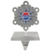 Northlight 6.5" Silver And Blue "PEPSI" Snowflake Christmas Stocking Holder