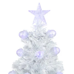 Northlight 3' Pre-Lit White Fiber Optic Artificial Christmas Tree, White Lights -Christmas Decoration Store northlight j65105 3 58563.1638917346