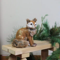 Northlight 10.25" Plush Brown Sitting Fox Figure Animal Decoration -Christmas Decoration Store northlight ja15778 3 13925.1665610748