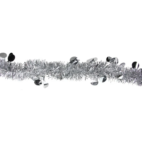 Northlight 50' X 2.5" Silver Shiny Tinsel Artificial Christmas Garland - Unlit 4 Northlight 50' X 2.5" Silver Shiny Tinsel Artificial Christmas Garland - Unlit - Image 2