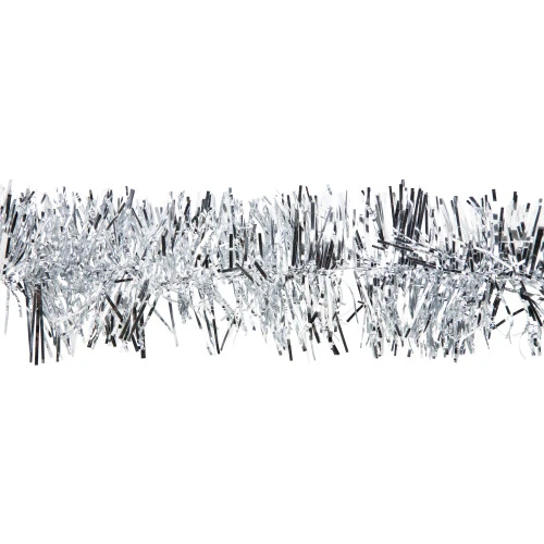 Northlight 50' X 2.5" Silver Christmas Foil Tinsel Garland - Unlit 5 Northlight 50' X 2.5" Silver Christmas Foil Tinsel Garland - Unlit - Image 3