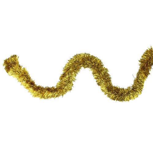 Northlight 50' X 4" Shiny Gold Traditional Christmas Foil Tinsel Garland - Unlit 3 Northlight 50' X 4" Shiny Gold Traditional Christmas Foil Tinsel Garland - Unlit