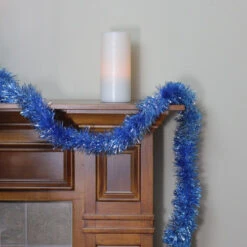 Northlight 50' Traditional Shiny Sky Blue Foil Tinsel Garland - Unlit 7 Northlight 50' Traditional Shiny Sky Blue Foil Tinsel Garland - Unlit -Christmas Decoration Store northlight k00365 3 96046.1588369386