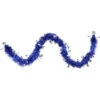Northlight 50' Lavish Blue And Silver Snowflakes Christmas Tinsel Garland - Unlit