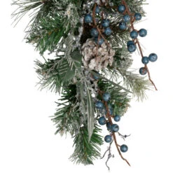 Northlight 28" Mixed Pine And Blueberries Artificial Christmas Teardrop Swag - Unlit -Christmas Decoration Store northlight kji85785 2 79943.1686403316