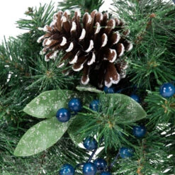 Northlight 28" Mixed Pine And Blueberries Artificial Christmas Teardrop Swag - Unlit -Christmas Decoration Store northlight kji85785 5 60984.1686403316