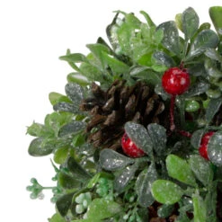 Northlight 7" Green And Red Glittered Berry With Pine Cone Christmas Topiary Ball Ornament 6 Northlight 7" Green And Red Glittered Berry With Pine Cone Christmas Topiary Ball Ornament -Christmas Decoration Store northlight kji85824 1 54502.1588362309