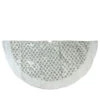 Northlight 60" White And Silver Sequin Snowflake Christmas Tree Skirt With Faux Fur Border -Christmas Decoration Store northlight l00050 1 94569.1588350465