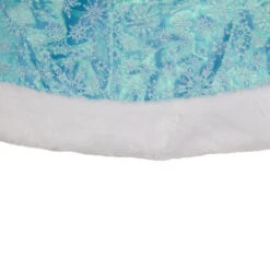 Northlight 48" Light Blue Iridescent Mesh Glittered Snowflakes Christmas Tree Skirt -Christmas Decoration Store northlight l27896 1 35069.1588371055