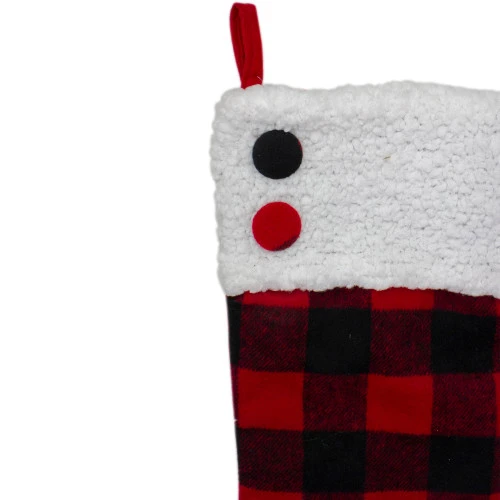 Northlight 23" Black And Red Rustic Buffalo Plaid Christmas Stocking 6 Northlight 23" Black And Red Rustic Buffalo Plaid Christmas Stocking - Image 4