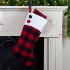 Northlight 23" Black And Red Rustic Buffalo Plaid Christmas Stocking 7 Northlight 23" Black And Red Rustic Buffalo Plaid Christmas Stocking -Christmas Decoration Store northlight l27900 4 37815.1588354066