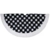 Northlight 48" Black And White Buffalo Plaid Christmas Tree Skirt With High Pile Fleece Trim -Christmas Decoration Store northlight l27901 04542.1665610746
