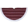 Northlight 48" Red And White Knitted Snowflake Lodge Christmas Tree Skirt