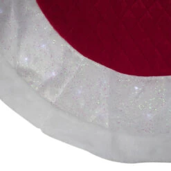 Northlight 48" LED Red Quilted Velvet Iridescent Christmas Tree Skirt With Faux Fur Trim -Christmas Decoration Store northlight l27907 1 91891.1588369222