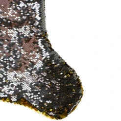Northlight 22.75" Gold And Silver Reversible Sequined Christmas Stocking -Christmas Decoration Store northlight l27913 04 13781.1588396865