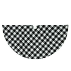 Northlight 20" White And Black Buffalo Plaid Mini Christmas Tree Skirt -Christmas Decoration Store northlight l27924 0220copy 85066.1691161229
