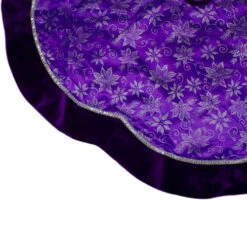 Northlight 48" Purple And Silver Glittered Floral Christmas Tree Skirt 7 Northlight 48" Purple And Silver Glittered Floral Christmas Tree Skirt -Christmas Decoration Store northlight l34936 3 45462.1588359215