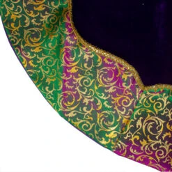 Northlight 48" Purple Velveteen Christmas Tree Skirt With Gold Flourish Two Tone Border -Christmas Decoration Store northlight l85490 3 27045.1664901057