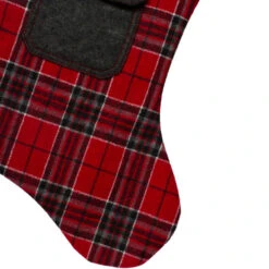 Northlight 20.5" Red And Black Plaid Christmas Stocking With Pocket And Faux Fur Cuff -Christmas Decoration Store northlight l85524 3 30009.1588362273