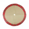 Northlight 20" Rustic Burlap Mini Christmas Tree Skirt With Red Plaid Border -Christmas Decoration Store northlight l85586 1 67831.1665610744