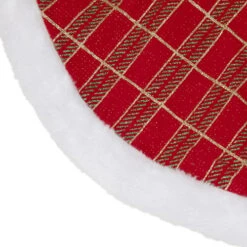 Northlight 20" Red And Gold Plaid Glittered Mini Christmas Tree Skirt -Christmas Decoration Store northlight l85595 3 15110.1665346440