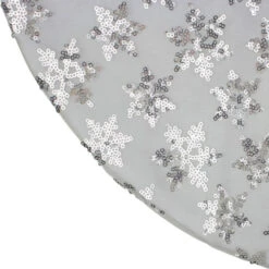 Northlight 20" White And Silver Sequin Snowflake Mini Christmas Tree Skirt 7 Northlight 20" White And Silver Sequin Snowflake Mini Christmas Tree Skirt -Christmas Decoration Store northlight l85598 3 24520.1665346761