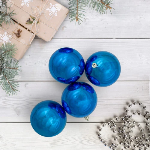 Northlight 32ct Lavish Blue Shatterproof Christmas Ball Ornaments 3.25" (80mm) 4 Northlight 32ct Lavish Blue Shatterproof Christmas Ball Ornaments 3.25" (80mm) - Image 2