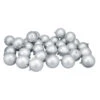 Northlight 32ct Matte Silver Shatterproof Christmas Ball Ornaments 3.25" (80mm) -Christmas Decoration Store northlight lj35285updated 19768.1628868899