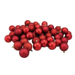 Northlight 60ct Red Shatterproof 4-Finish Christmas Ball Ornaments 2.5" (60mm) 7 Northlight 60ct Red Shatterproof 4-Finish Christmas Ball Ornaments 2.5" (60mm) -Christmas Decoration Store northlight lj35410 52211.1665433298
