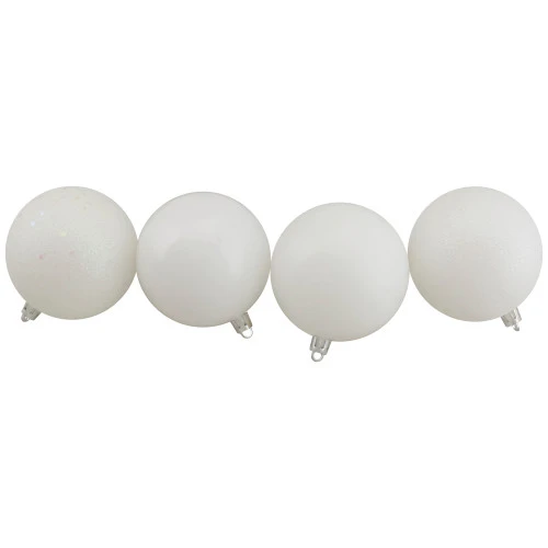 Northlight 60ct Winter White Shatterproof 4-Finish Christmas Ball Ornaments 2.5" (60mm) 5 Northlight 60ct Winter White Shatterproof 4-Finish Christmas Ball Ornaments 2.5" (60mm) - Image 3