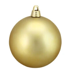 Northlight Matte Vegas Gold Shatterproof Christmas Ball Ornament 12" (300mm)